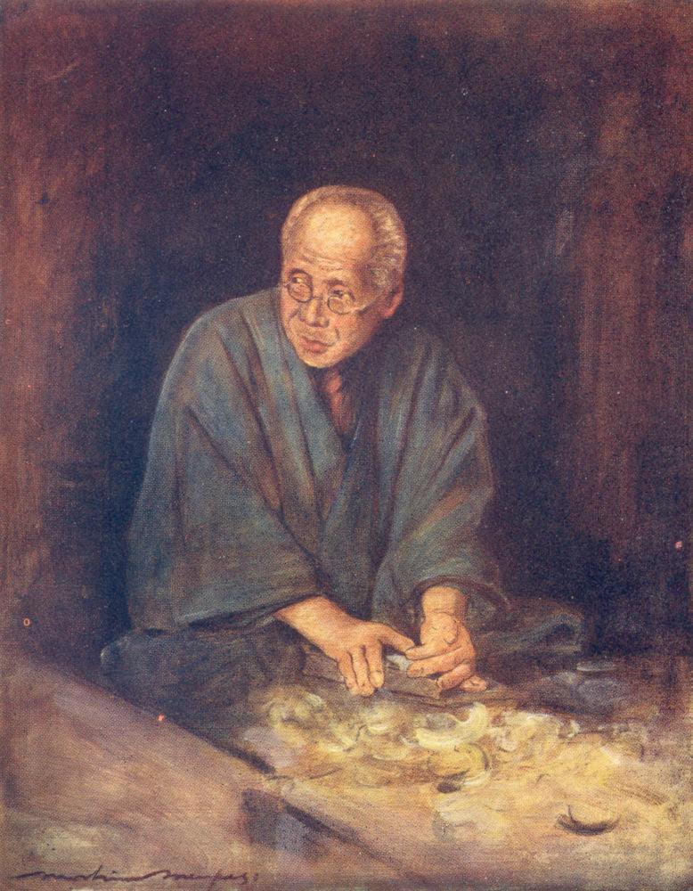 JAPAN. Workers. Carpenter 1904 old antique vintage print picture